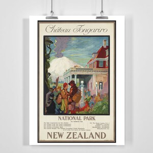 New Zealand Tongariro National Park Travel Poster - Framed / Unframed