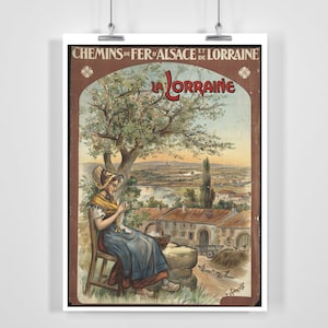 France Railway Alsace Lorraine Vintage Travel Poster - Framed / Unframed