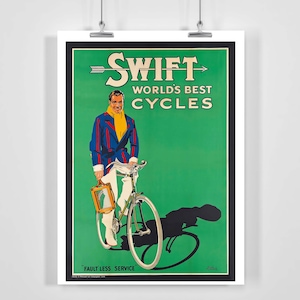 Cartel publicitario del mejor ciclo de 1935 del mundo Swift - Enmarcado / Sin marco