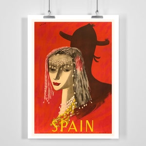 Madrid Spain Vintage Travel Poster - Framed / Unframed