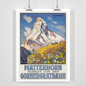 Matterhorn Switzerland View from the Gornergratbahn - Framed / Unframed