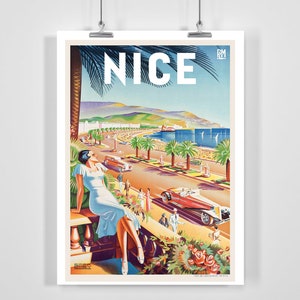 Frankreich Frankreich Vintage Reiseposter Frankreich - Gerahmt / Ungerahmt