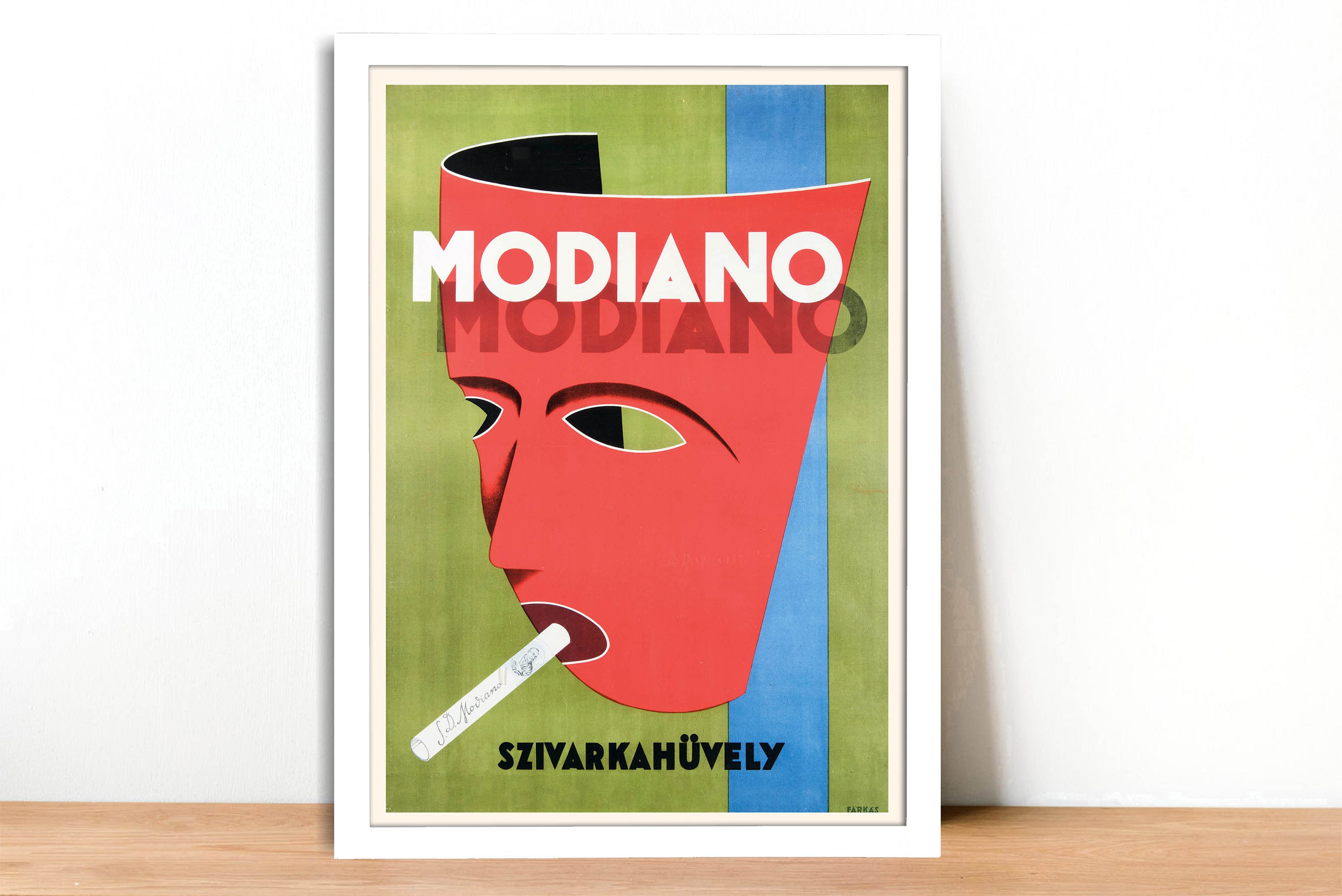 modiano cigarette poster Modiano Vintage Advertising Poster - Framed / Unframed