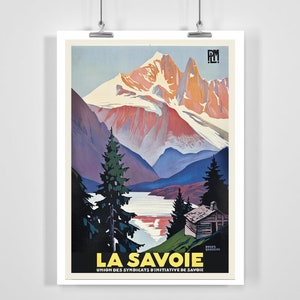 Savoie Auvergne-Rhone-Alpes France Vintage Travel Poster - Framed / Unframed