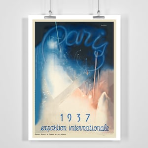 Exposición de París Internationale Francia Vintage Art Deco Poster - Enmarcado / Sin marco