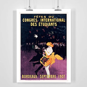 Bordeaux Wein September 1907 Vintage Werbeplakat von Leonetto Cappiello - Gerahmt/Ungerahmt