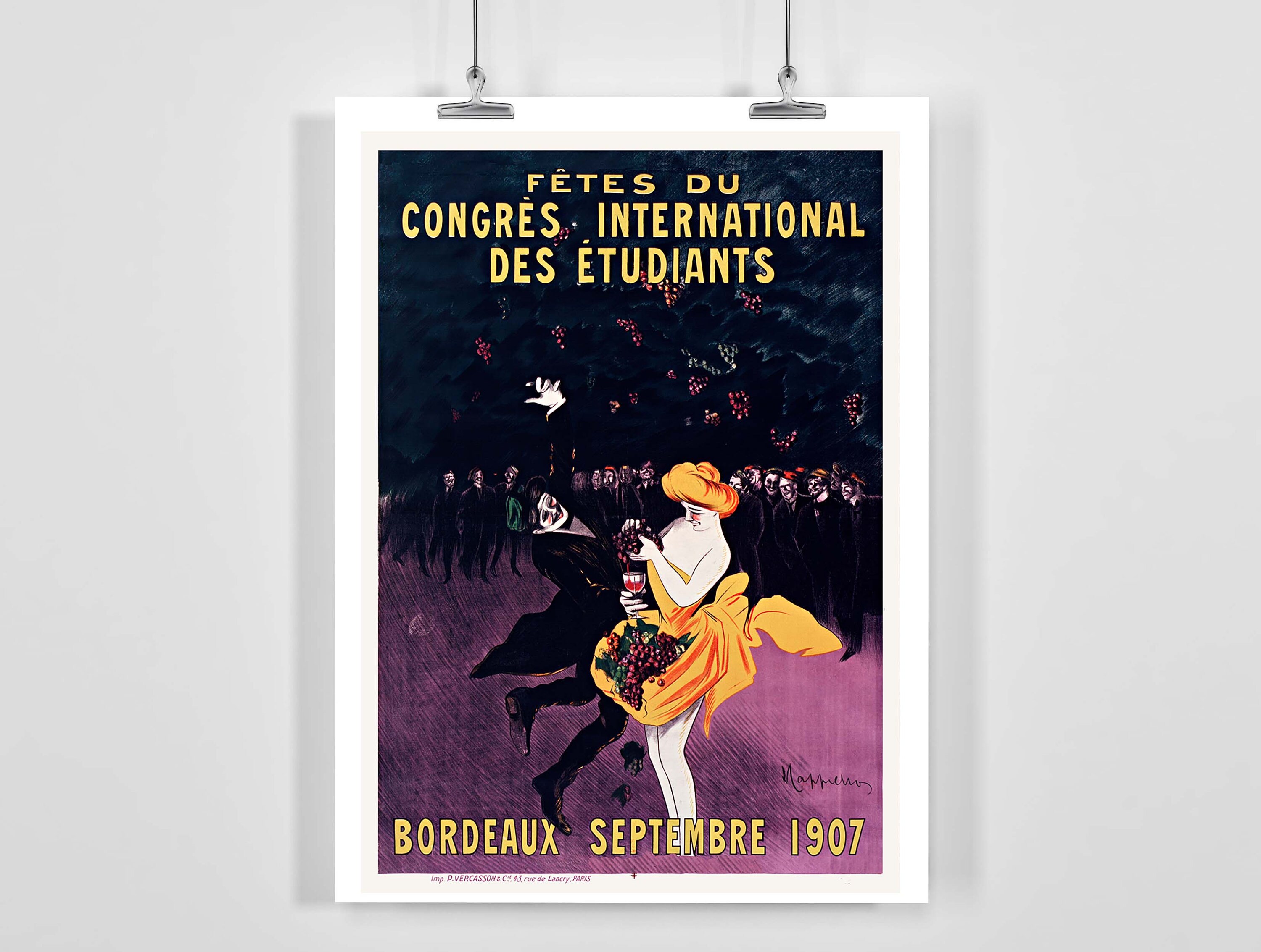 Bordeaux Wine September 1907 Vintage Advertising Poster by Leonetto Cappiello - Framed / Unframed