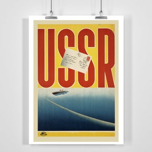 Visit USSR  Voyage Into a New World Vintage Travel Poster - Framed / Unframed