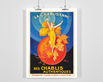 Póster de comida y bebida de Chablis de Leonetto Cappiello (con o sin marco)