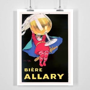 Biere Allary Beer Alkoholische Getränke Vintage Werbeposter von Jean d'Ylen - Gerahmt / Ungerahmt
