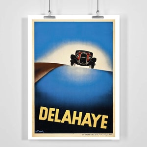 Delahaye - Vintage Car Poster - Framed / Unframed