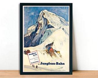 Vintage poster – Jungfrau, Region de la Jungfrau, Suisse