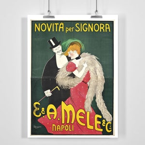 Italian Art Nouveau Fashion Poster - Belle Epoque Poster - A5/A4/A3/A2/Canvas Framed/Unframed