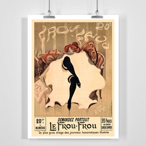 Le Frou-Frou 1900 Vintage Jugendstil Plakat - Gerahmt / Ungerahmt