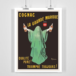 Cartel vintage de comida y bebida de Cognac La Grande Marque de Leonette Cappiello - Enmarcado / Sin marco