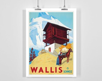 TOURISME SION SUISSE SON et LUMIèRE Rdsg-POSTER HQ 40x60 d'une AFFICHE VINTAGE