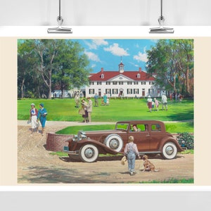 1933 Marmon V-16 Coupe - American Old Vehicle - Vintage Car Illustration - Framed / Unframed