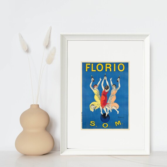 Florio S.O.M. Vintage Food&drink Poster by Leonetto Cappiello