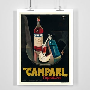 Cartel publicitario vintage de Campari (con o sin marco)