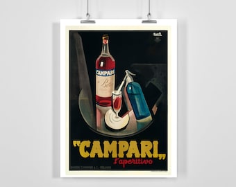 Campari Vintage Werbeplakat - Gerahmt / Ungerahmt