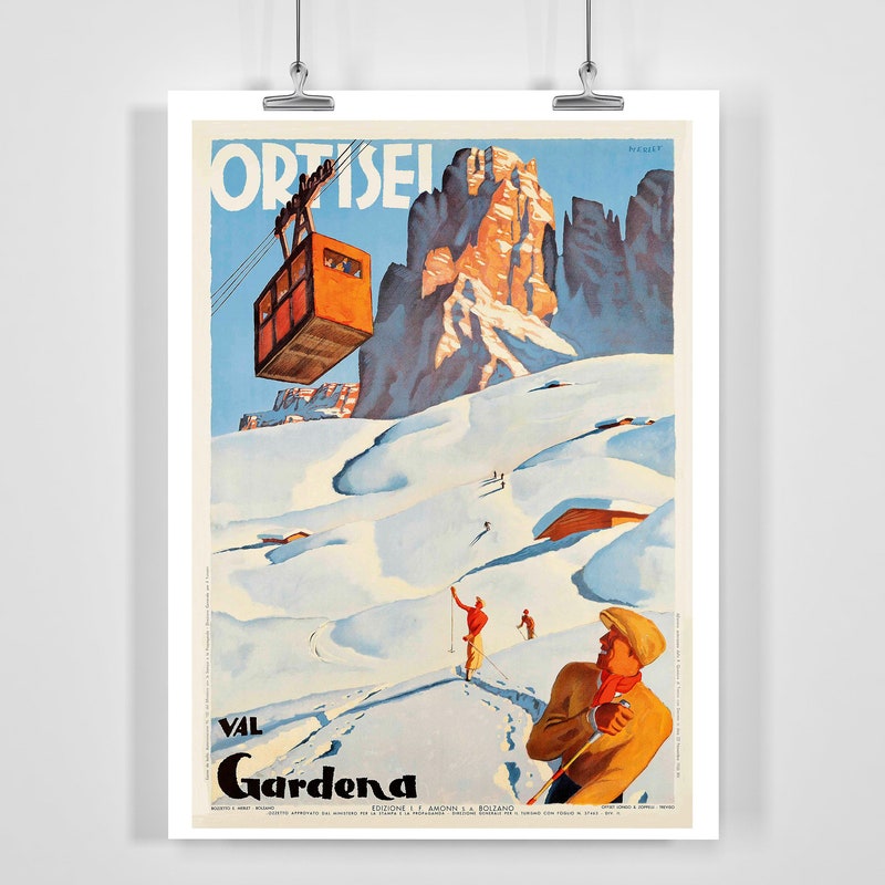 Vintage Ski Poster - Etsy UK