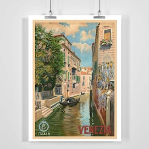 Italy Venice Vintage Travel Poster - Framed / Unframed / Canvas