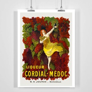 Liqueur Cordial Medoc Vintage Food and Drink Poster - Framed / Unframed