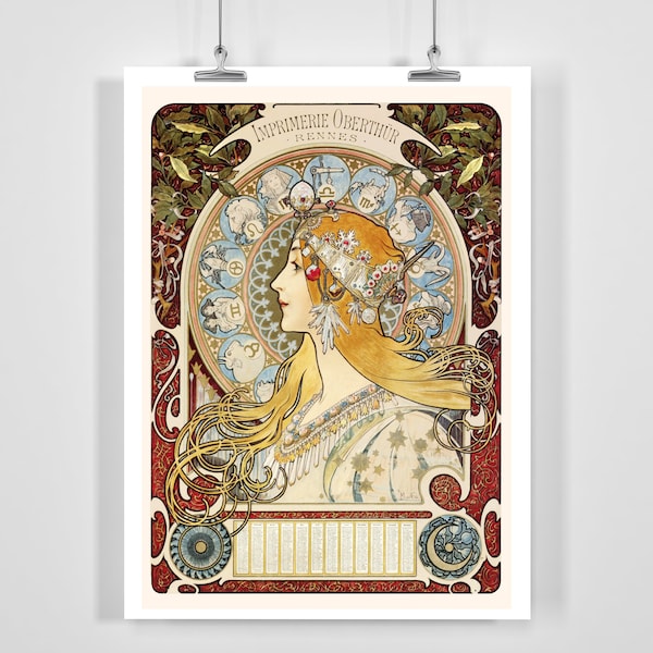 Alphonse Mucha Etsy