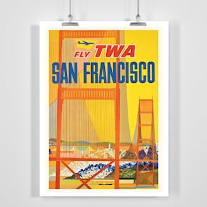 San Francisco United States Vintage Travel Poster - Framed / Unframed