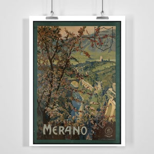 Merano Italy Vintage Travel Poster - Framed / Unframed