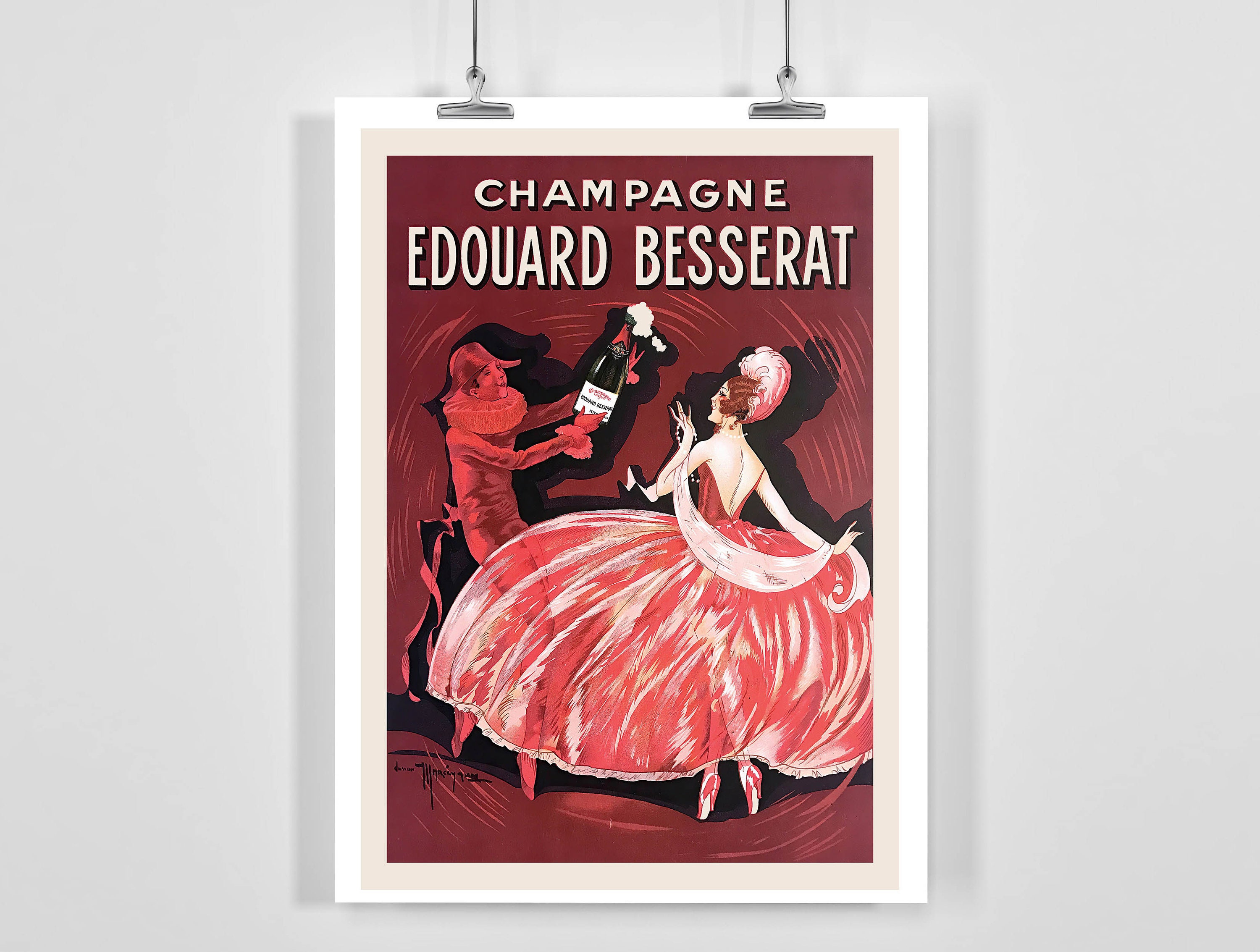 Champagne Edouard Besserat Vintage Food&drink Poster - Framed