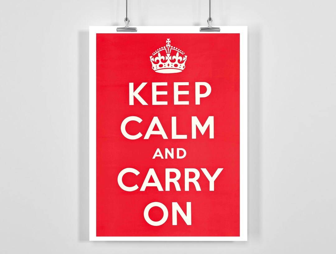 Keep Calm And Carry On Vintage Inspirational Poster A5 a4 a3 a2 keep-calm-and-carry-on-vintage-inspirational-poster-a5-a4-a3-a2