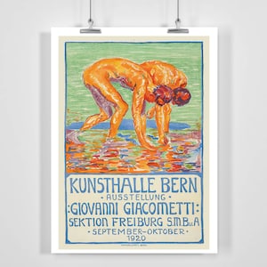 Kunstgalerie Bern Ausstellung Origines Giacometti 1920 Vintage Werbeplakat - Gerahmt / Ungerahmt