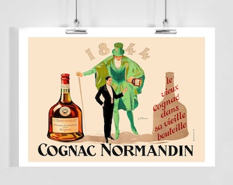 Cognac Normandin Vintage Food&Drink Poster - Framed / Unframed