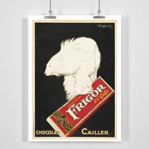 Frigor Chocolat, Chocolat Cailler Vintage Food&Drink Poster door Leonetto Cappiello - Ingelijst / Niet ingelijst