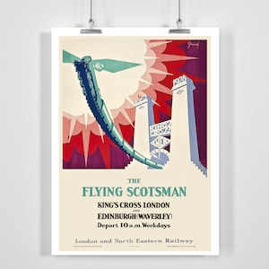 Flying Scotsman London and North Eastern Railway Vintage Travel Poster - Framed / Unframed