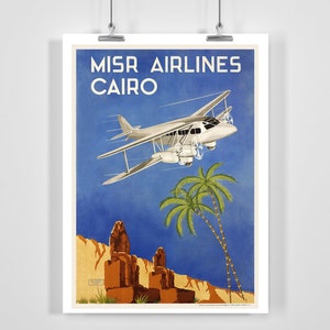 Cairo Egypt Africa Vintage Travel Poster - Framed / Unframed