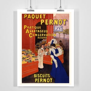 Pernot Biscuits Package French Cookies Advertising Poster por Leonetto Cappiello - Enmarcado / Sin marco
