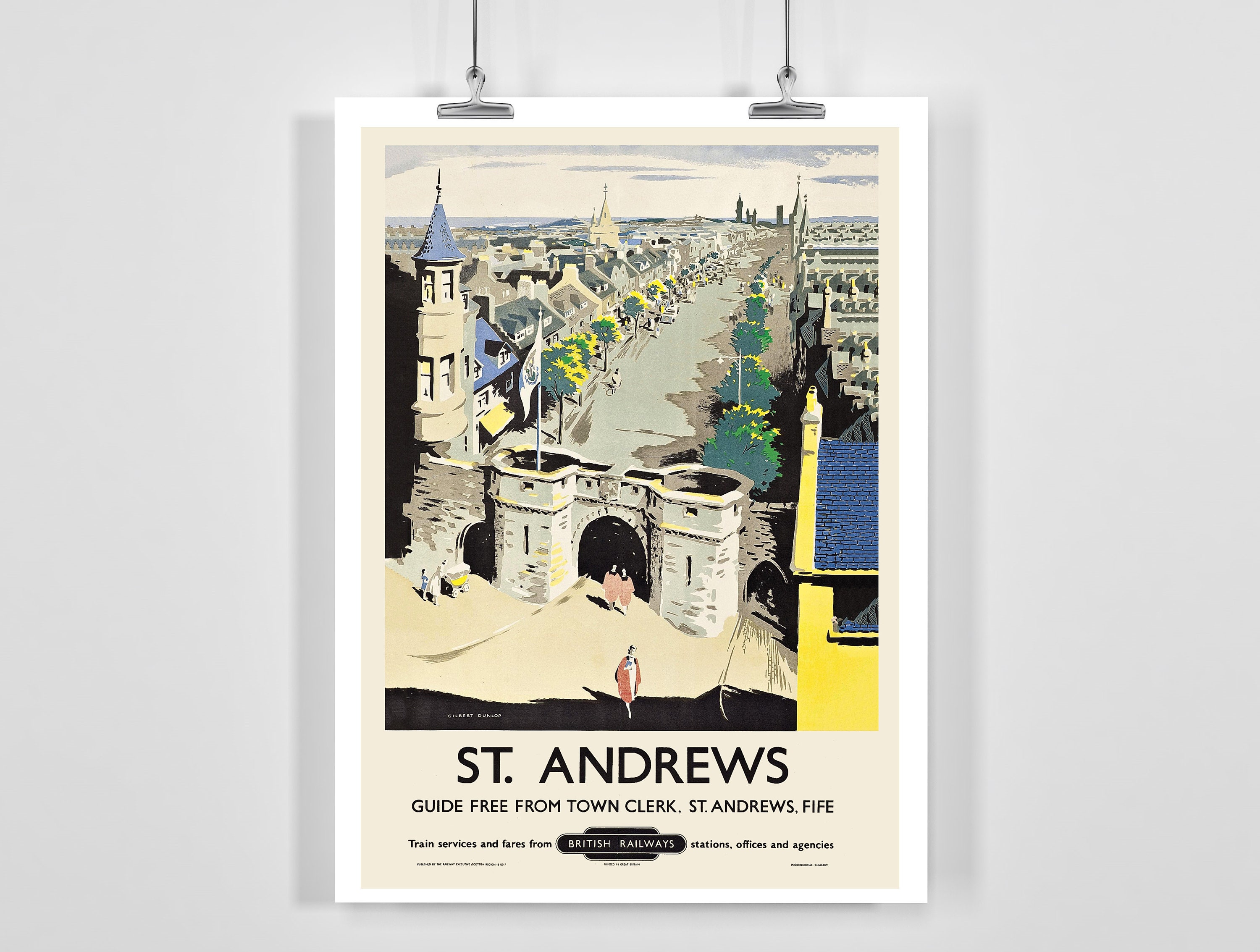 St Andrews British Railways Vintage Travel Poster - Framed / Unframed ...