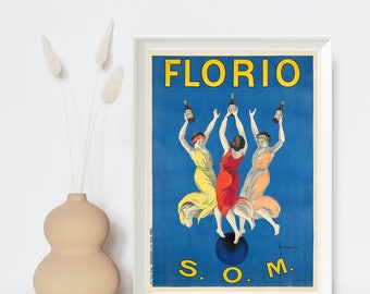 Florio S.O.M. Vintage Food&drink Poster by Leonetto Cappiello