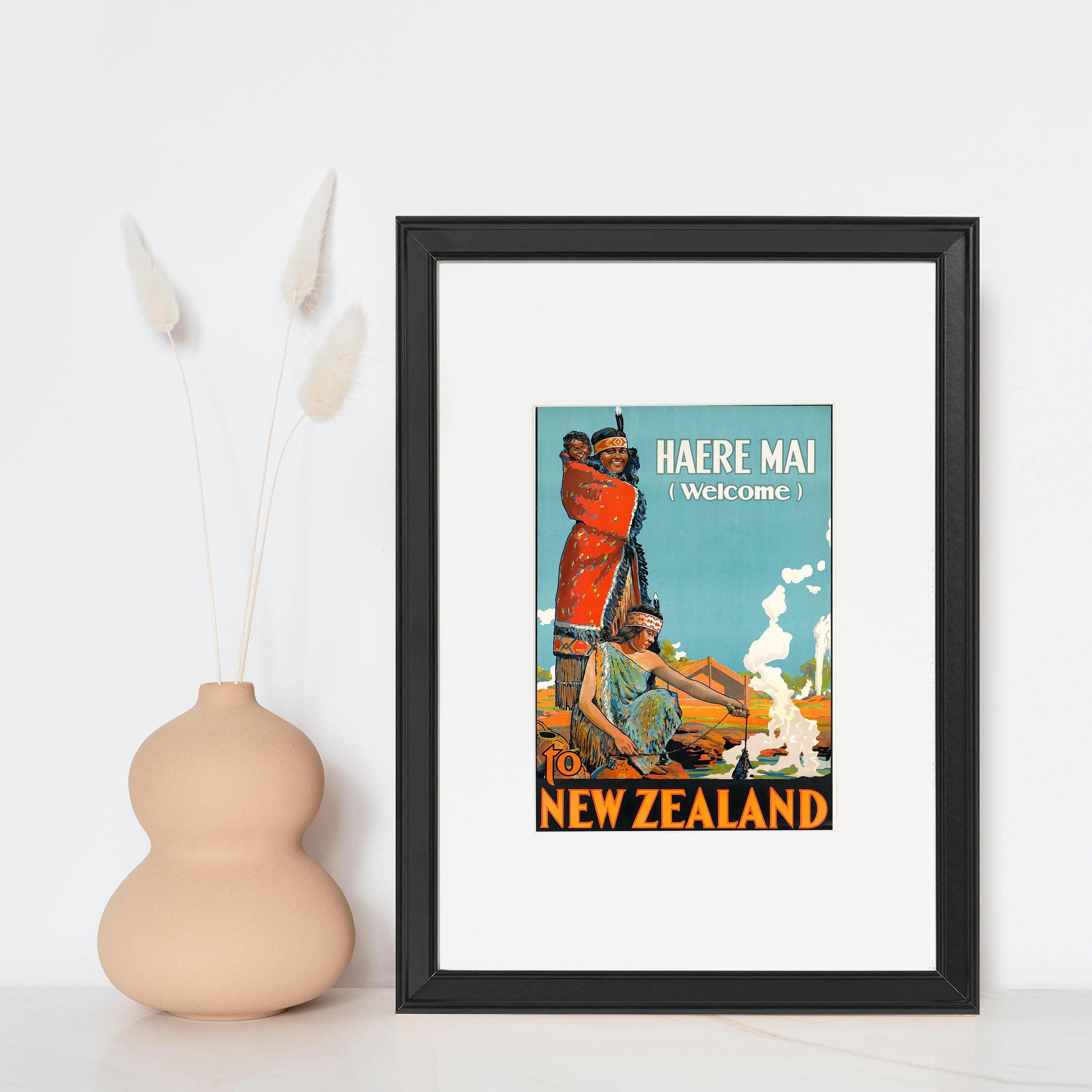 New Zealand Vintage Travel Poster - Framed / Unframed - Etsy Canada
