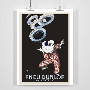 Cartel publicitario de neumáticos de coches antiguos - Enmarcado / Sin marco