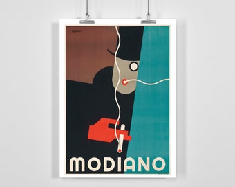 Modiano by Robert Bereny Vintage Art Deco Poster - Framed / Unframed