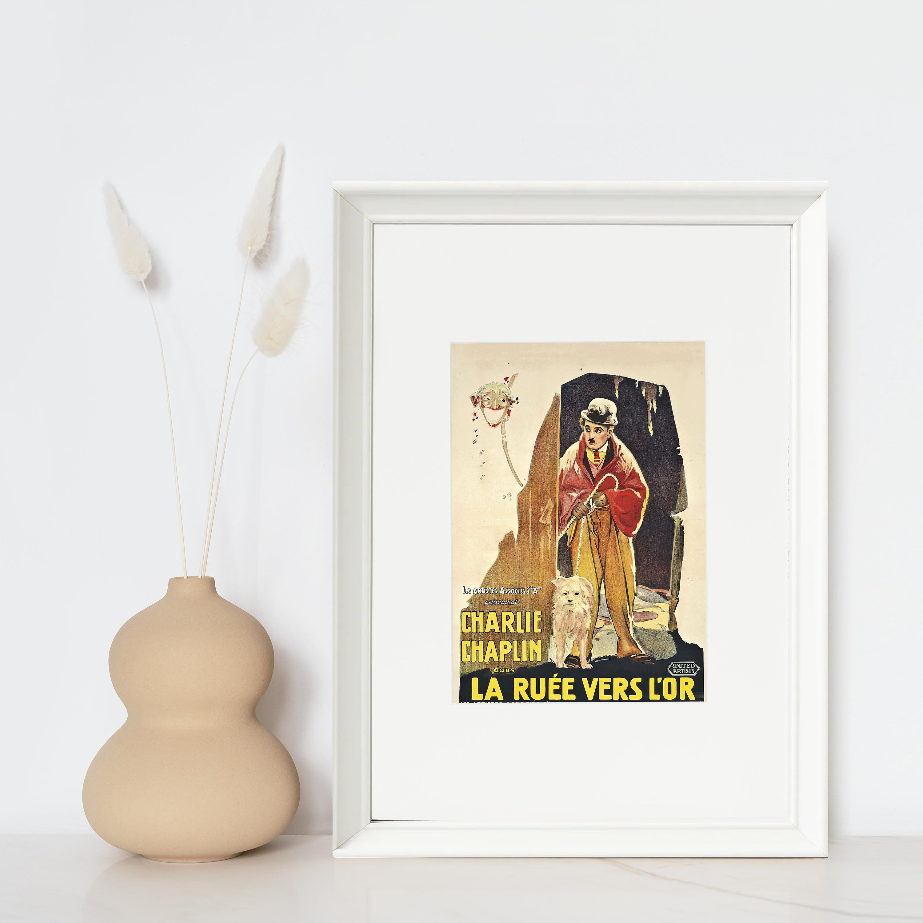 Charlie Chaplin La Ruée Vers L'or the Gold Rush 1925 Vintage Movie Poster -  Framed / Unframed - Etsy Israel, image size:3000x3000