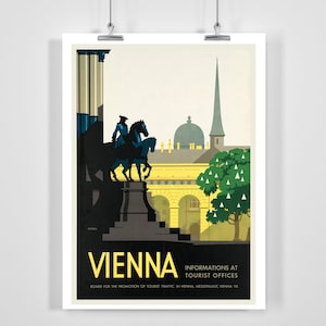 Wien Österreich Vintage Reiseposter - Gerahmt / Ungerahmt