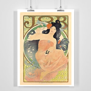 Sternzeichen Kalender für La Plume 1897 Vintage Werbeplakat von Alphonse Mucha - gerahmt / ungerahmt