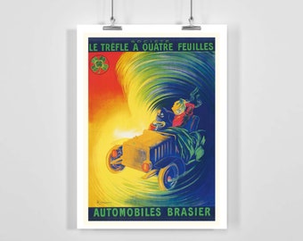 Automobiles Brassier Cappiello Vintage Advertising Poster - Framed / Unframed