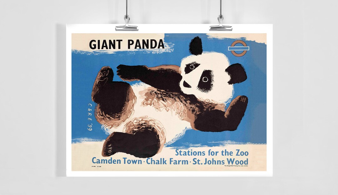 ジャイアントパンダ ポスター(昭和当時品) 長期保管品 ジャイアント