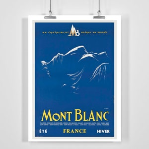 Mont Blanc France Vintage Travel Poster - Framed / Unframed