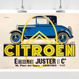 Vintage Car Racing Motor Auto France Vintage Poster - Framed / Unframed